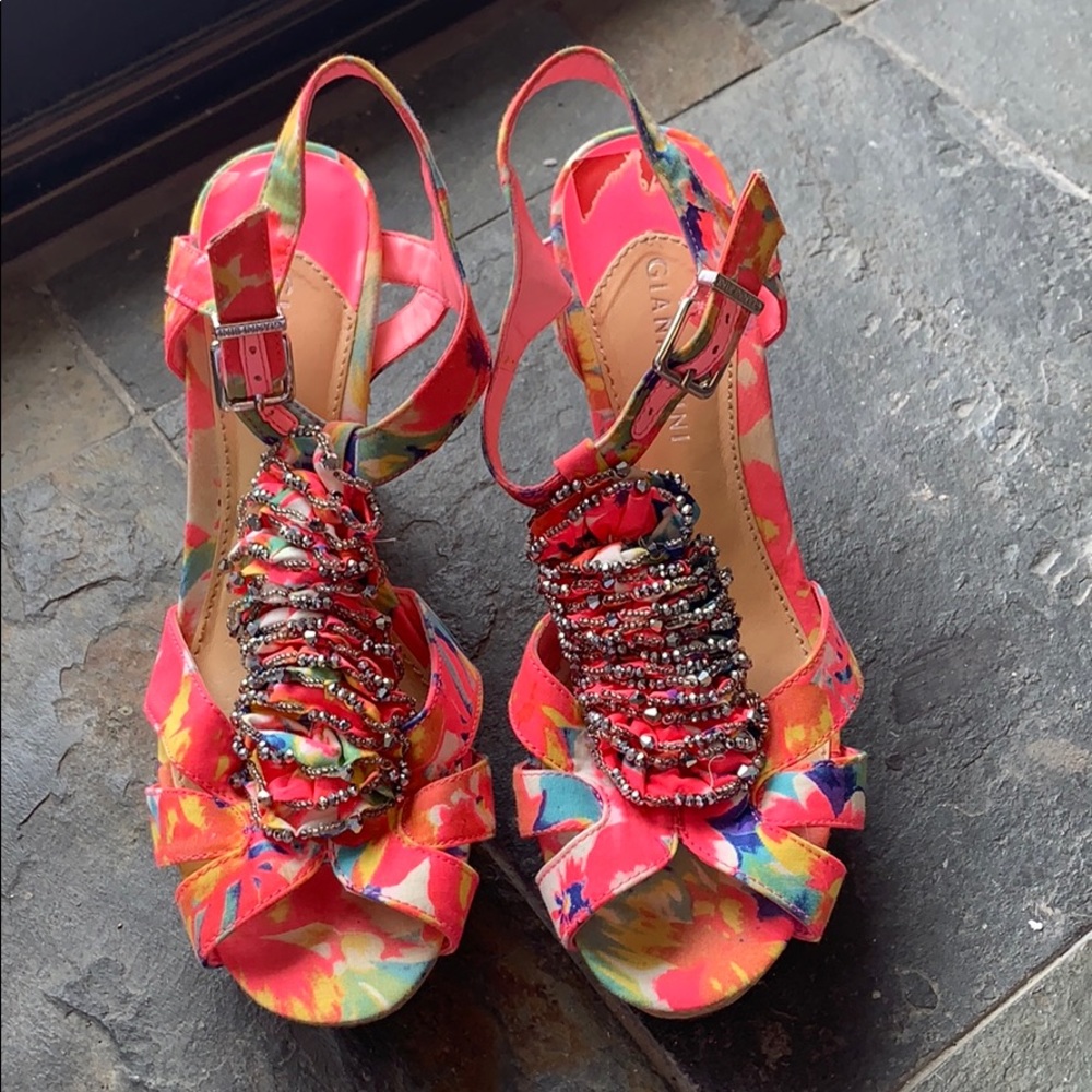 Festive wedge sandals